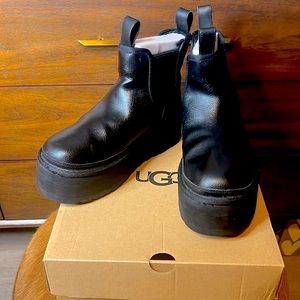 UGG Neumel Platform Chelsea Boot Black Size 8 Women